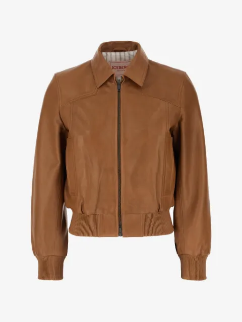 Iceberg leather bomber jacket