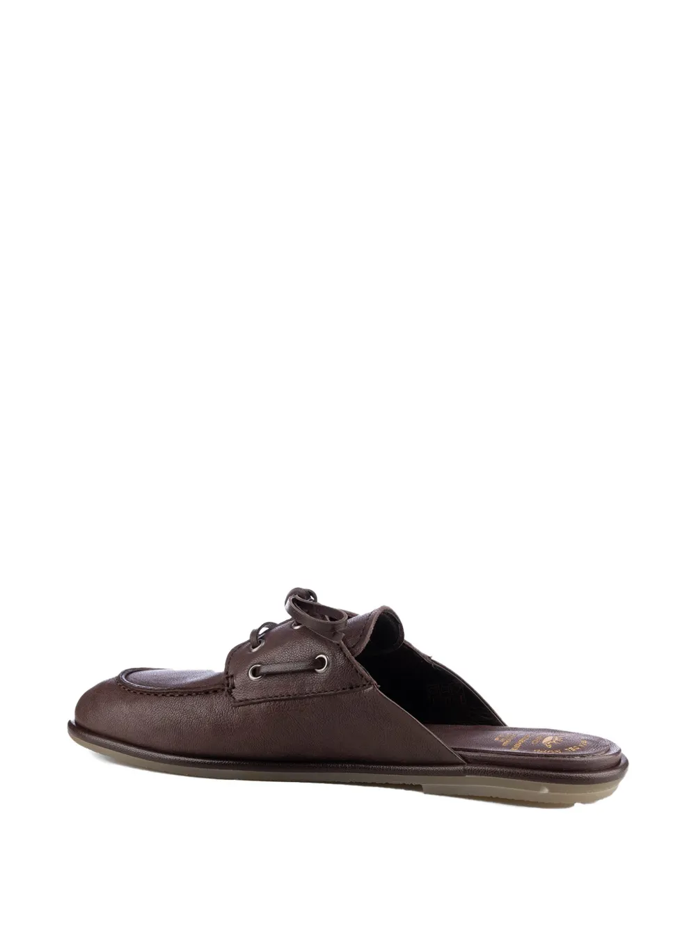 Officine Creative Love 106 lace-detail flat leather mules Bruin