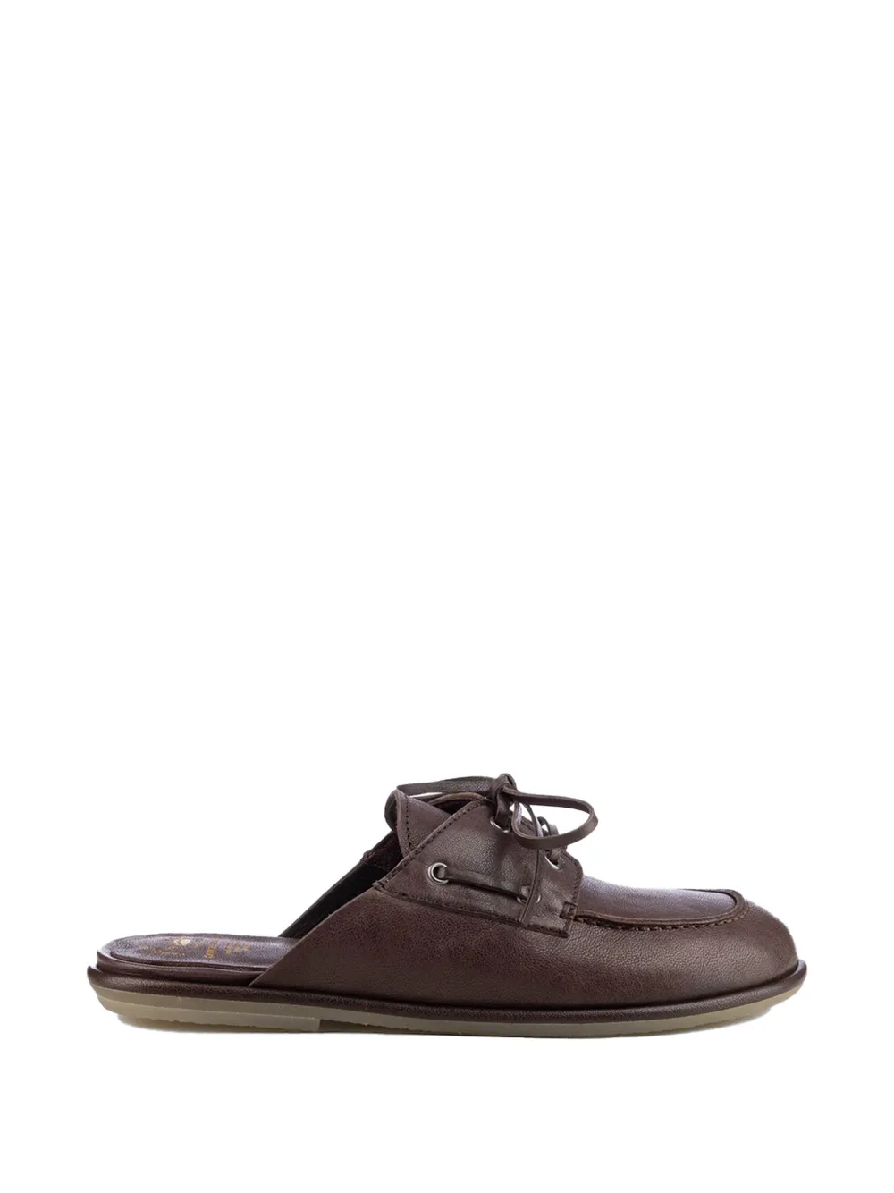 Officine Creative Love 106 lace-detail flat leather mules Bruin