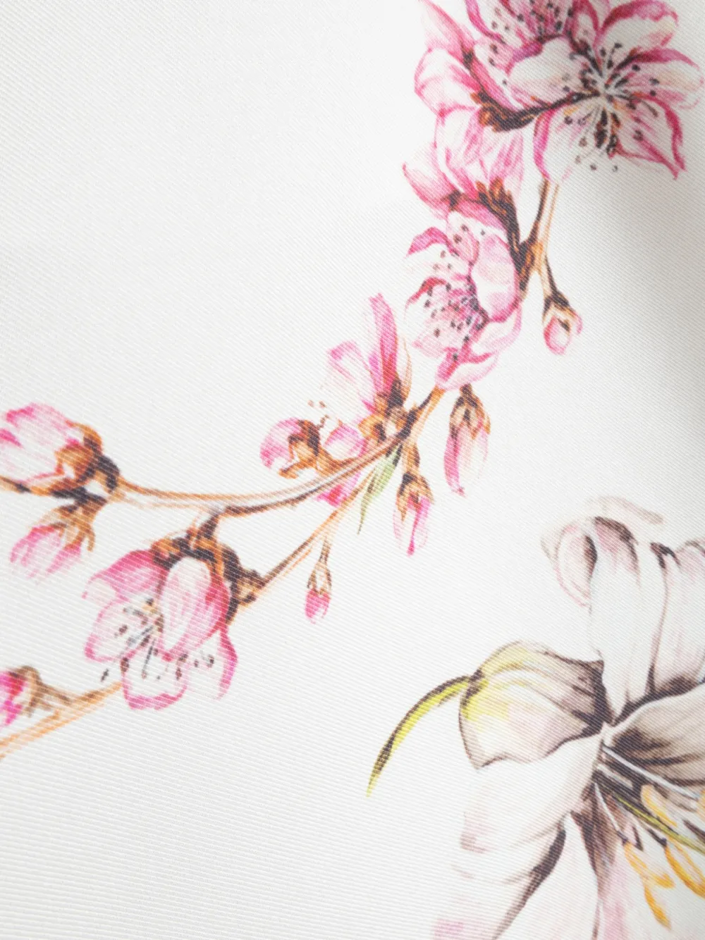 Co.go Top De Seda Con Estampado Floral - Blanco 