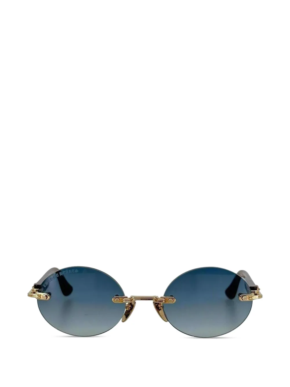 Chrome Hearts Deep III oval-frame sunglasses - Oro