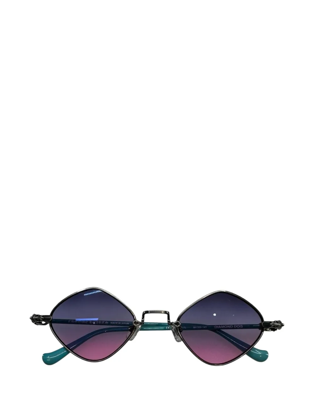 Chrome Hearts Diamond Dog geometric-frame sunglasses - Silber