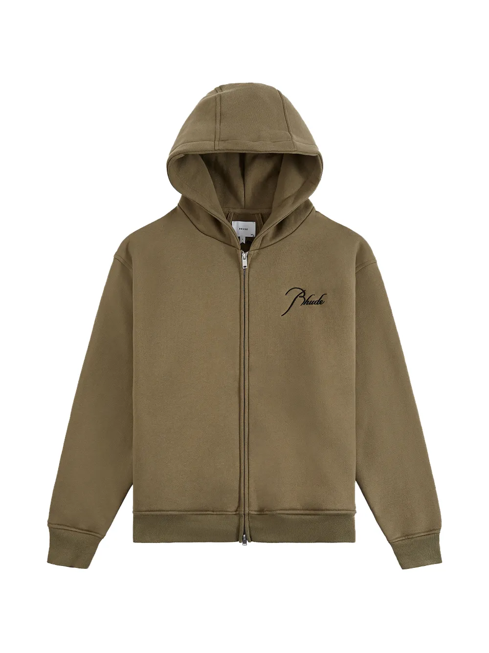 RHUDE Classique logo-embroidered hoodie - Grün