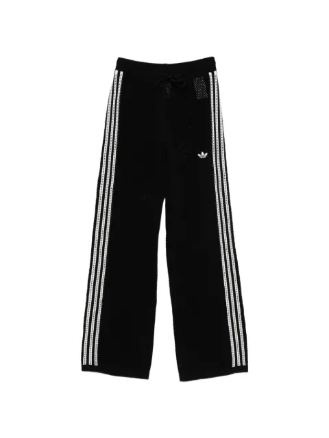 adidas pantalon en maille ajourée à trois rayures