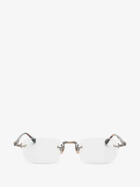 Matsuda rimless rectangle-frame glasses