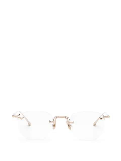 Matsuda rimless geometric-frame glasses