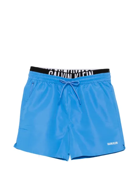 Calvin Klein logo-print drawstring swim shorts