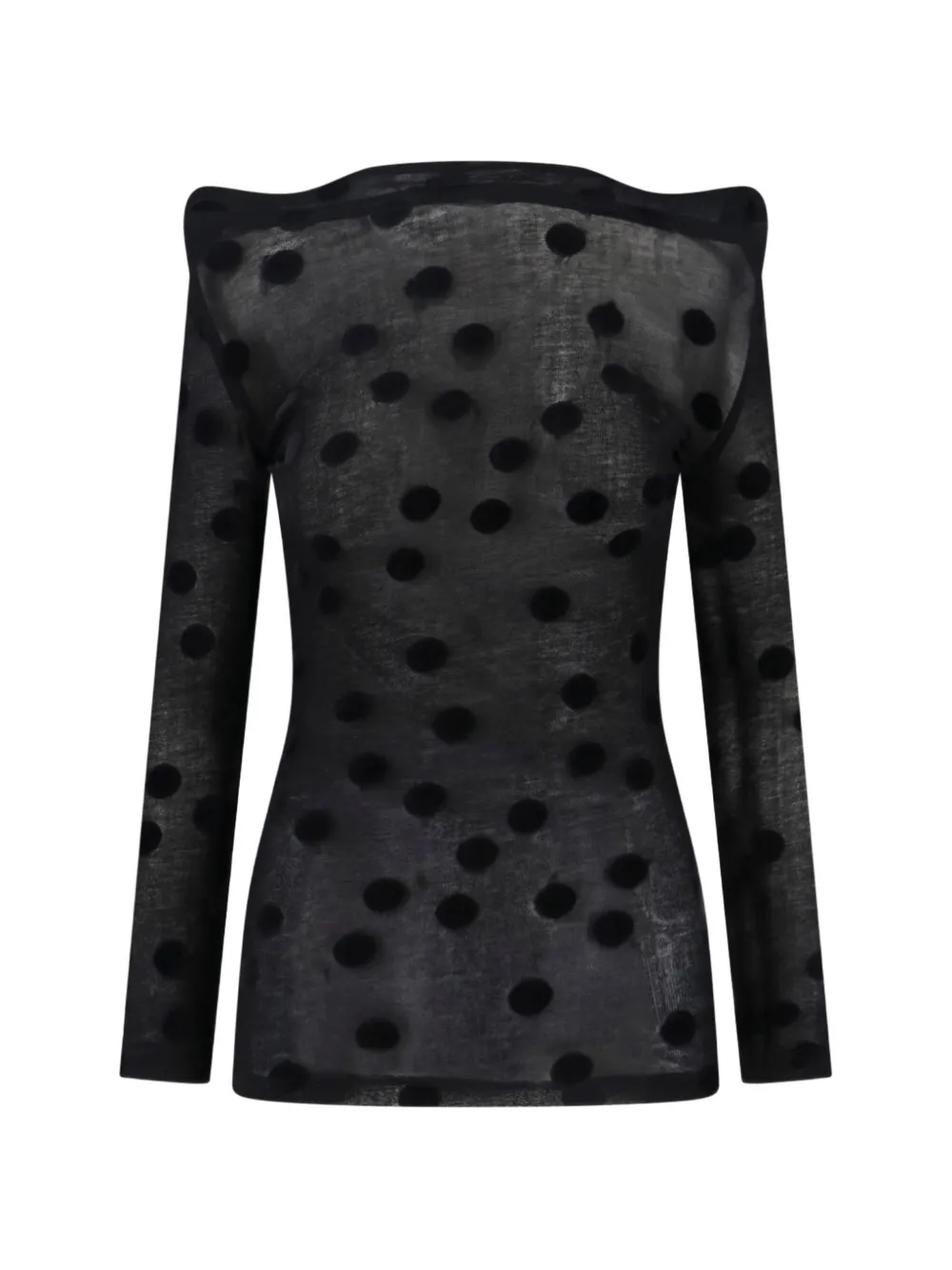 Junya Watanabe polka-dot T-shirt - Nero