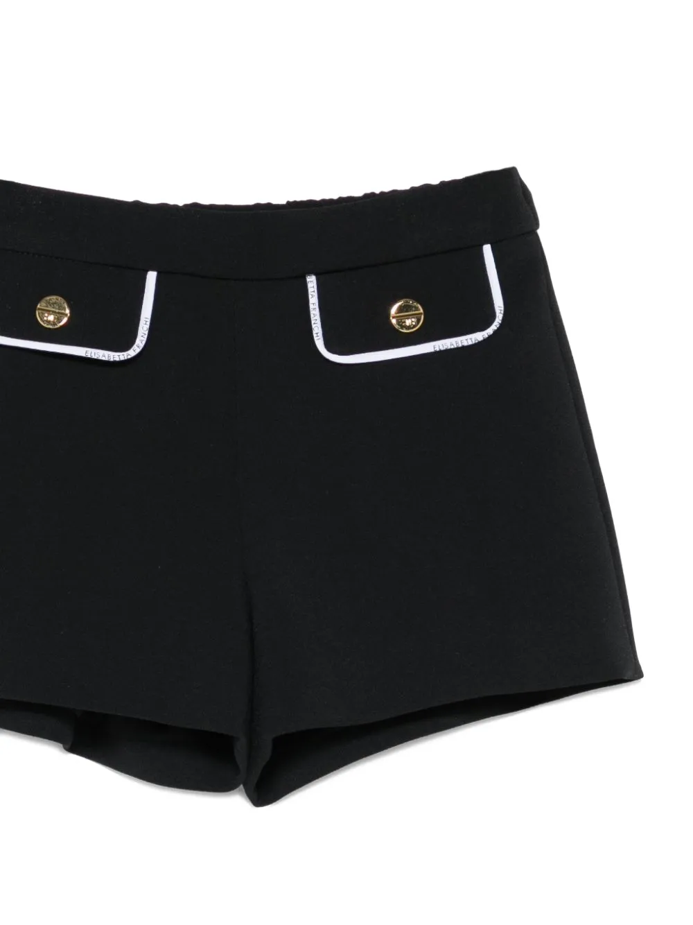 Elisabetta Franchi La Mia Bambina Shorts met contrasterende afwerking Zwart