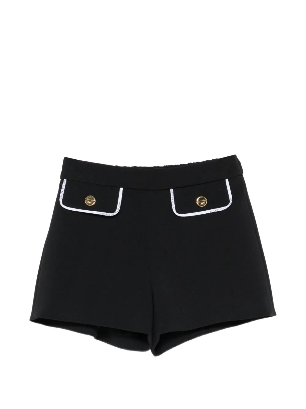 Elisabetta Franchi La Mia Bambina Shorts met contrasterende afwerking Zwart