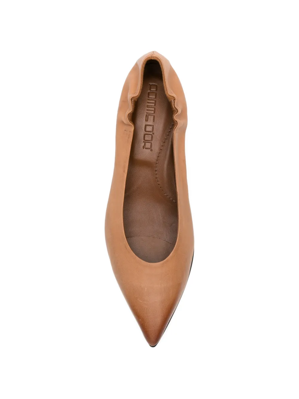 Pomme D´Or pointed-toe leather pumps Beige