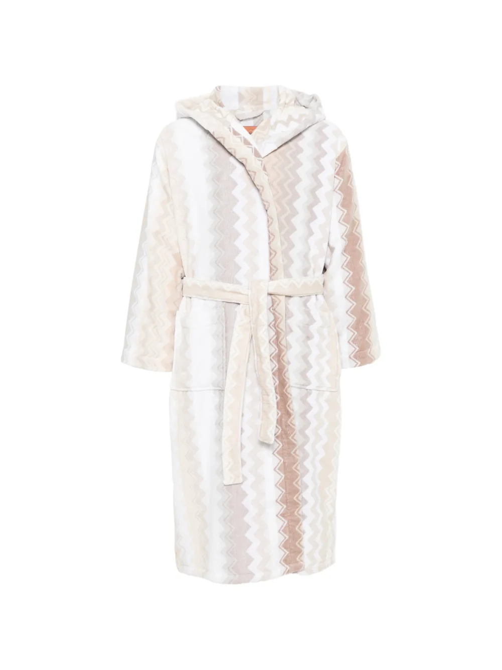Missoni Home zigzag-pattern dressing gown - Bianco