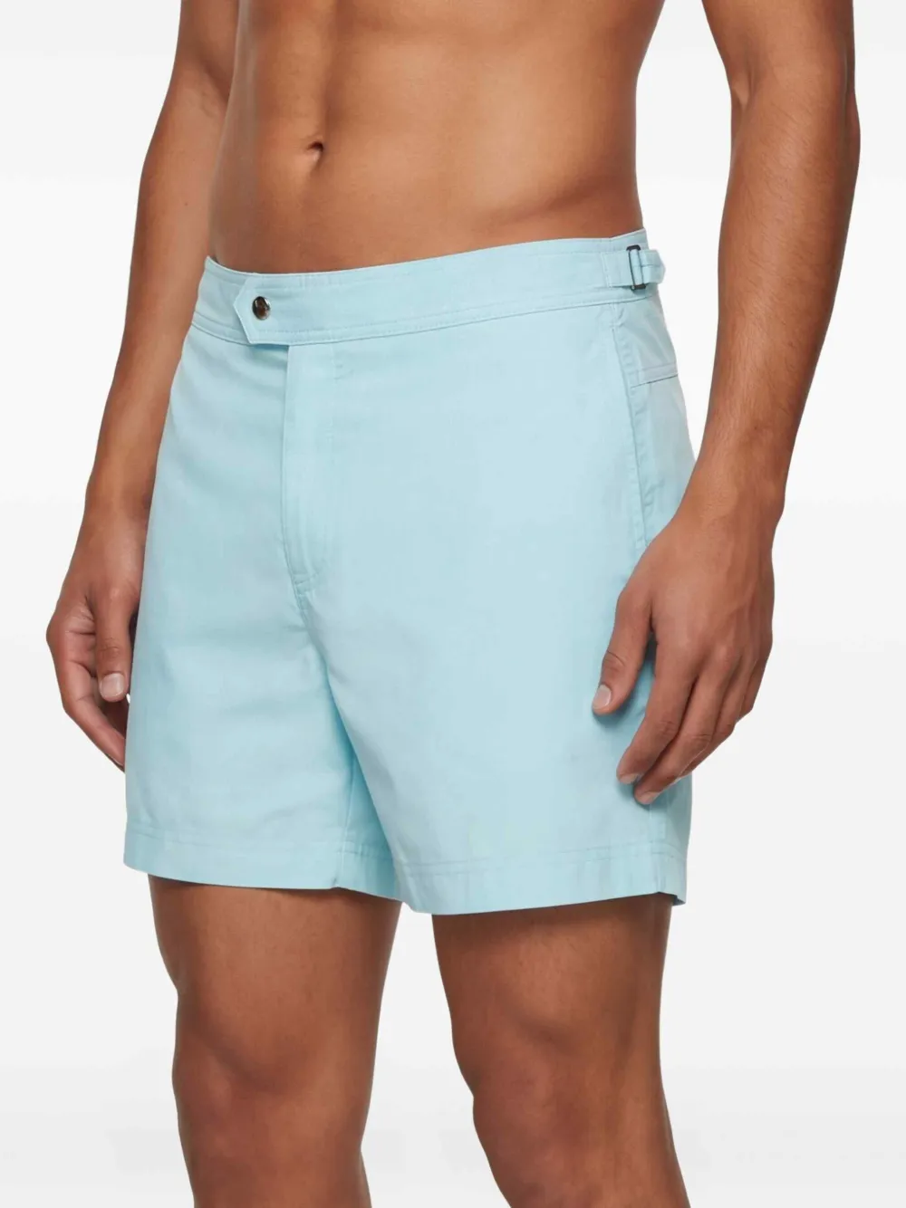 TOM FORD Zwembroek met zij-gesp Blauw