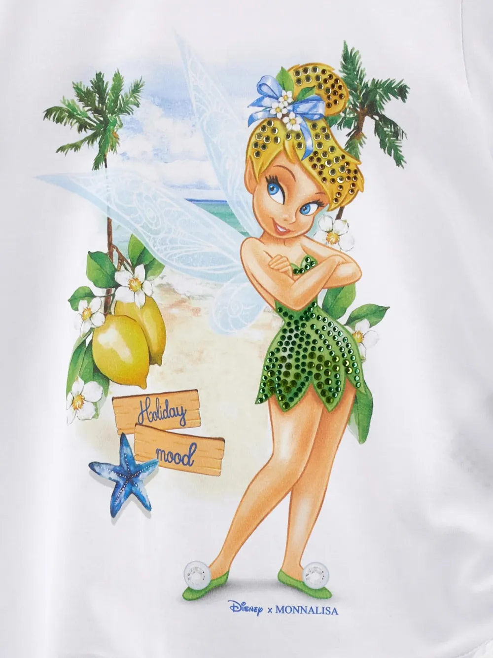Monnalisa Tinker Bell Maxi T-shirt en legging (set van twee) Wit