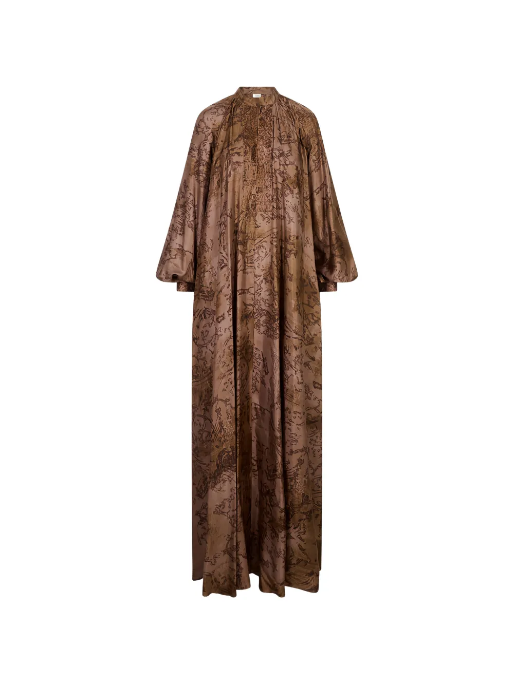 Max Mara graphic-print maxi dress - Brown