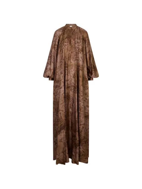 Max Mara Maxikleid mit grafischem Print