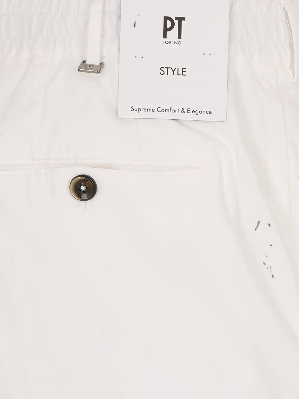 PT Torino Broek met trekkoordtaille Wit