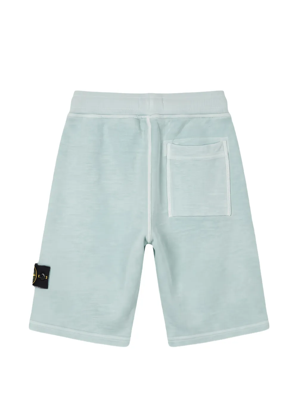 Stone Island Junior Malfilé shorts met logo-patch Blauw