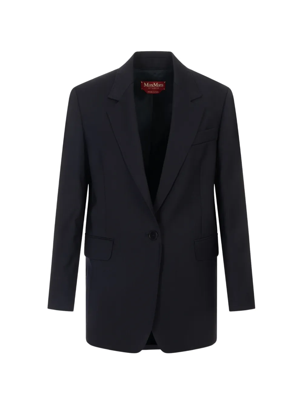 Max Mara Chamonix single-breasted buttoned blazer - Blau