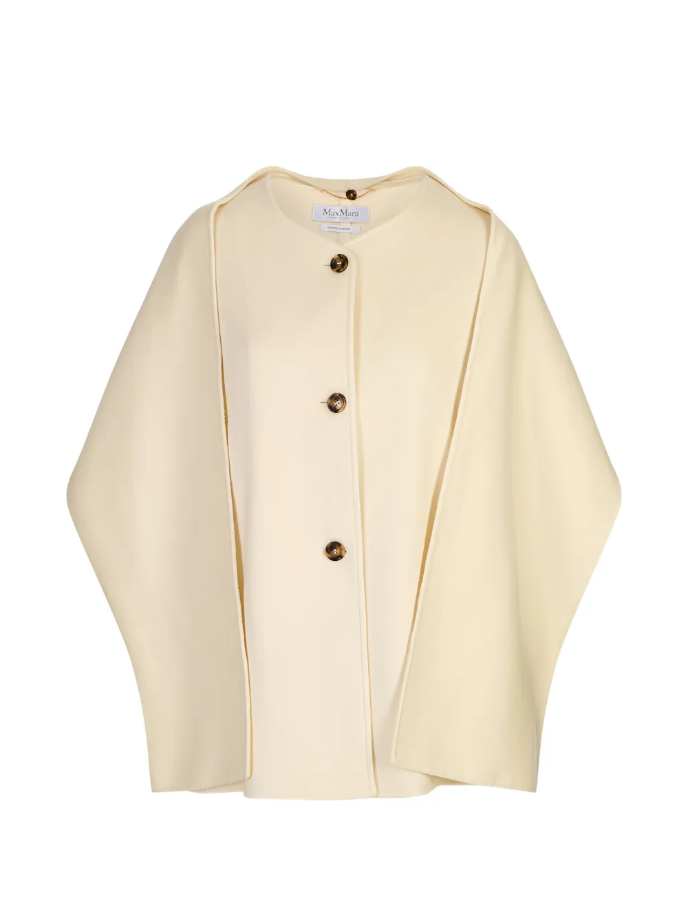 Max Mara button-up cape jacket - Nude