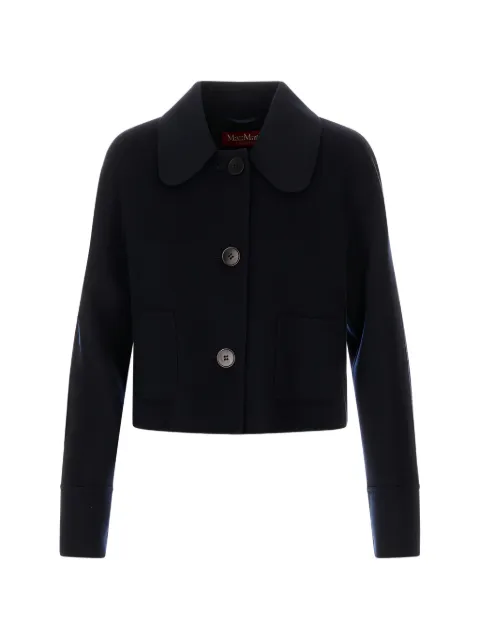 Max Mara round-collar single-breasted jacket
