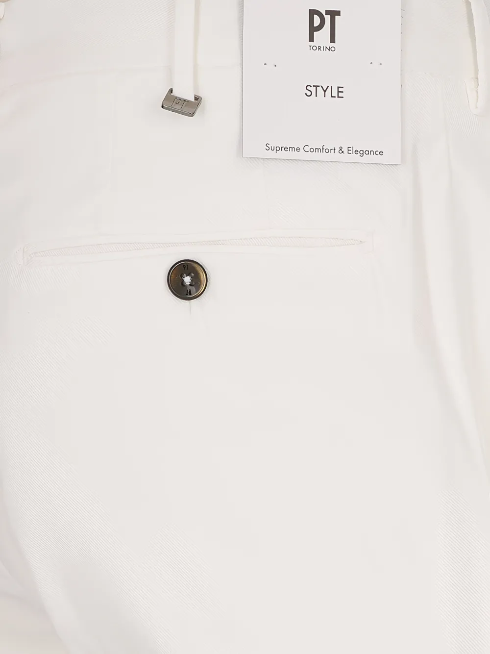 PT Torino Slim-fit broek Wit