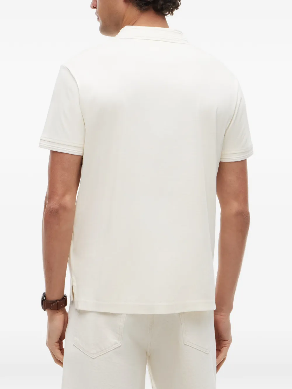 Tommy Hilfiger Regular-fit katoenen poloshirt met korte mouwen Beige