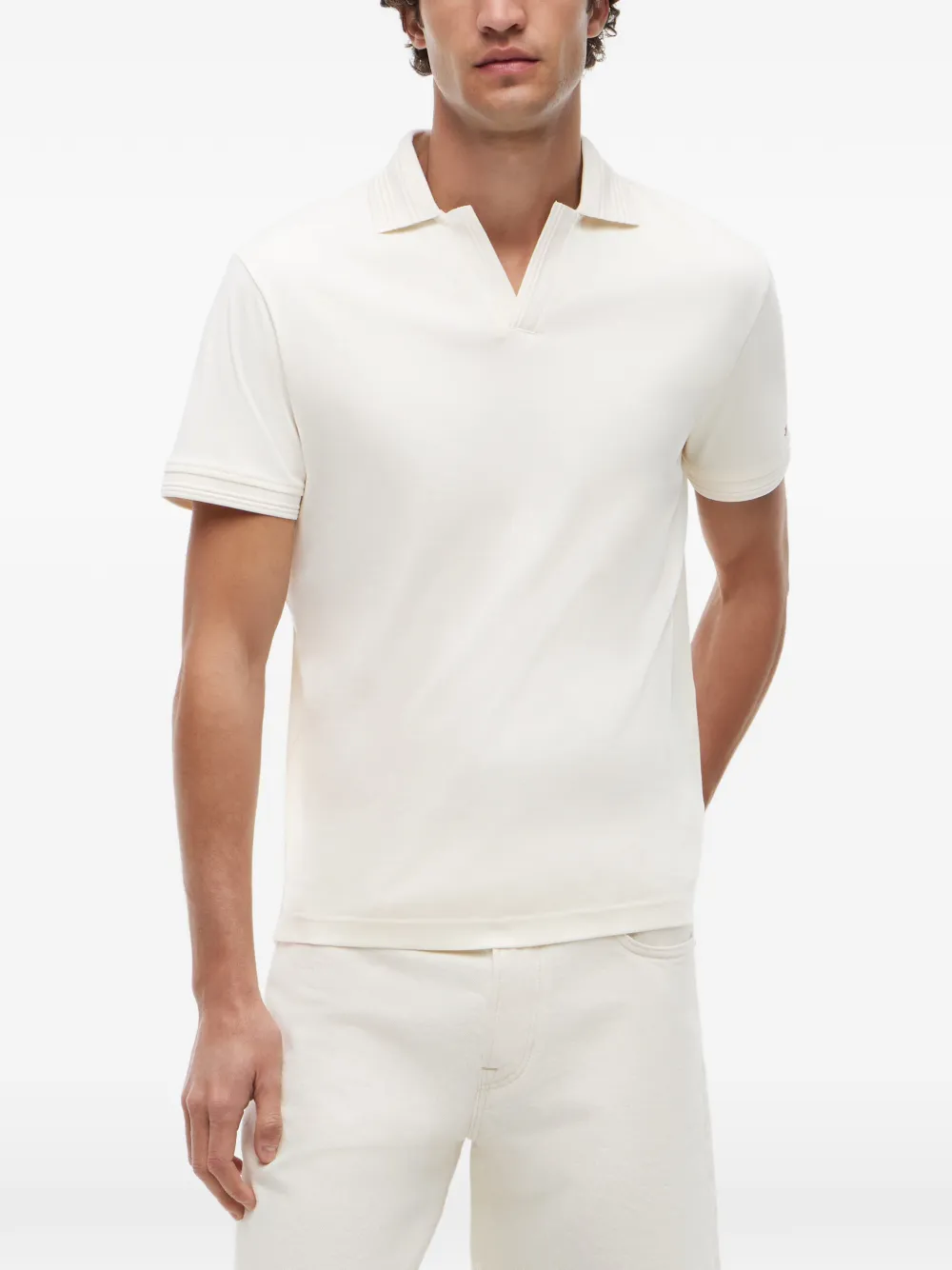 Tommy Hilfiger Regular-fit katoenen poloshirt met korte mouwen Beige