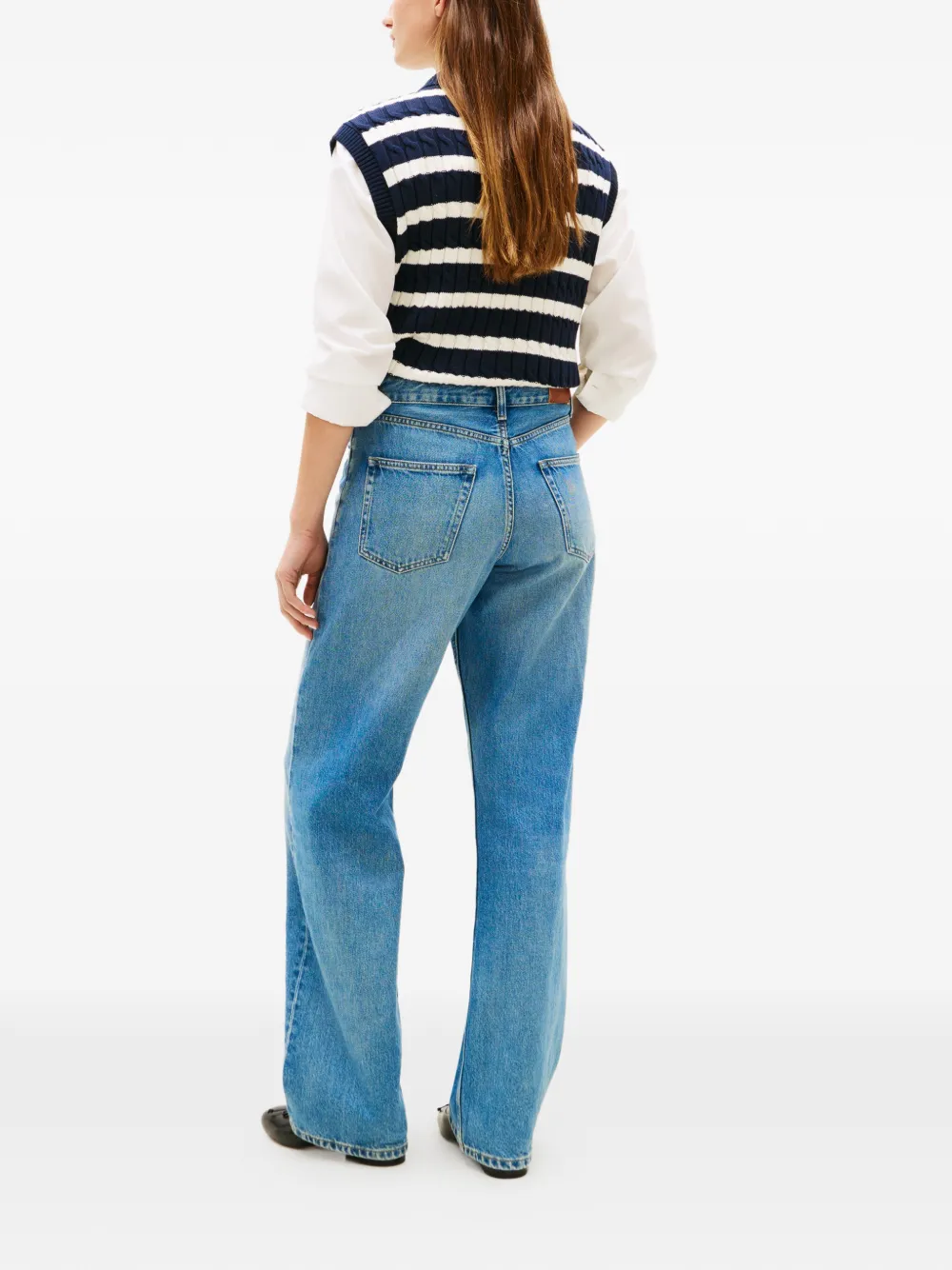  Tommy Hilfiger Vaqueros Rectos De Talle Medio - Azul 