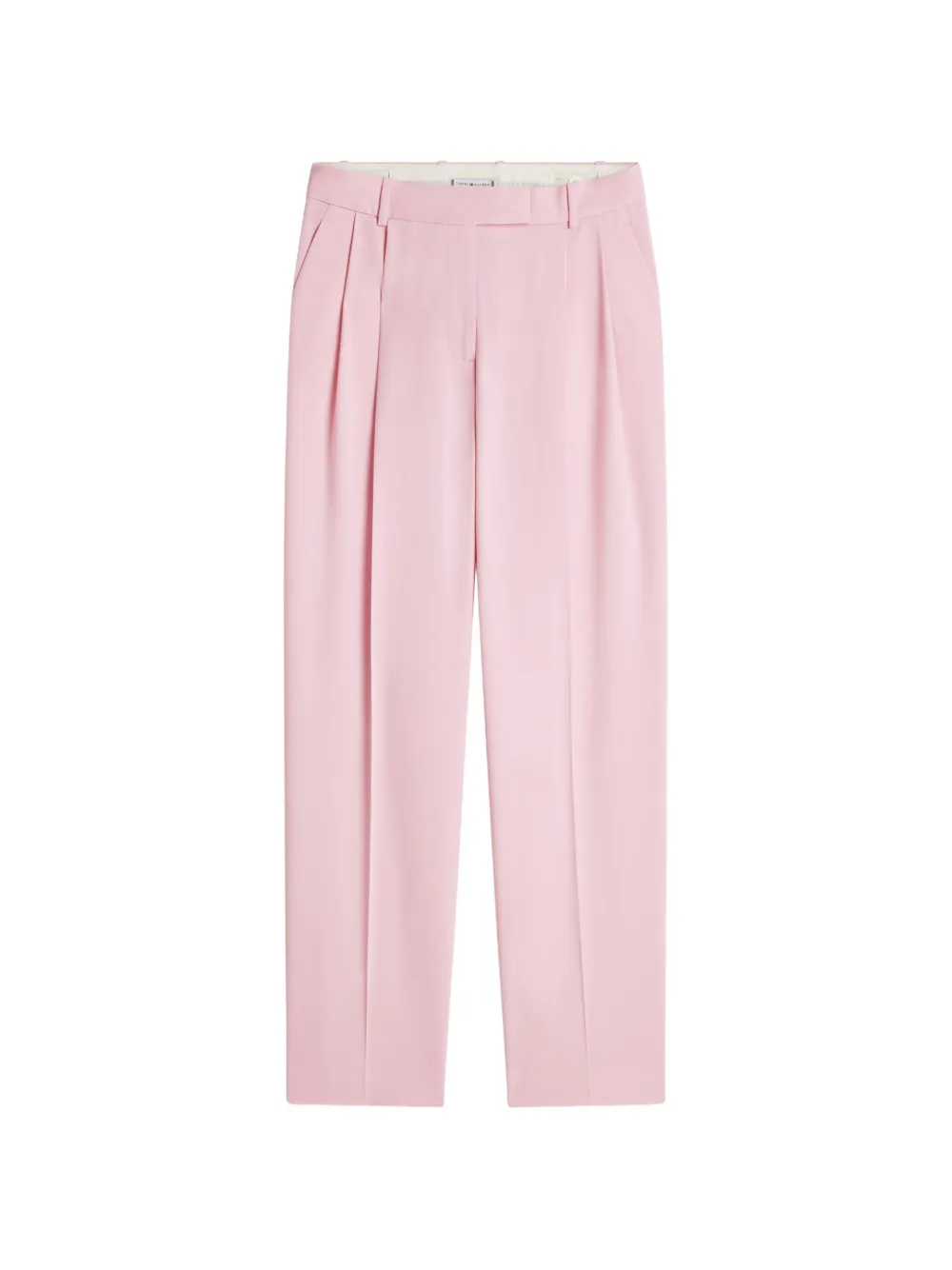Tommy Hilfiger Timeless pleated straight-leg wool-blend trousers - Rosa