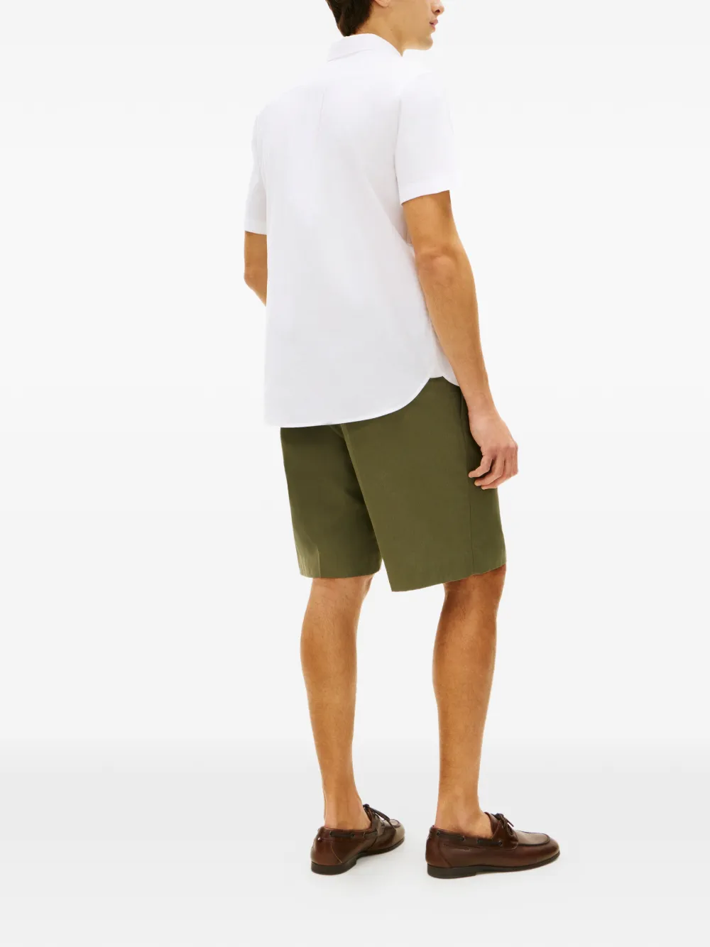 Tommy Hilfiger Katoenen Oxford overhemd met korte mouwen en knopen Wit