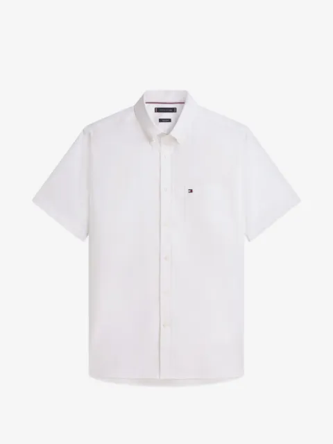 Tommy Hilfiger regular-fit button-down short-sleeve cotton oxford shirt