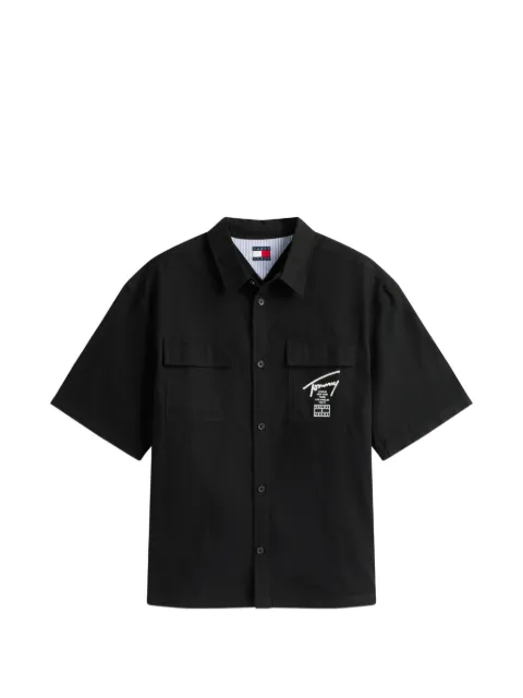 Tommy Hilfiger skjorte med logotryk og flaplommer