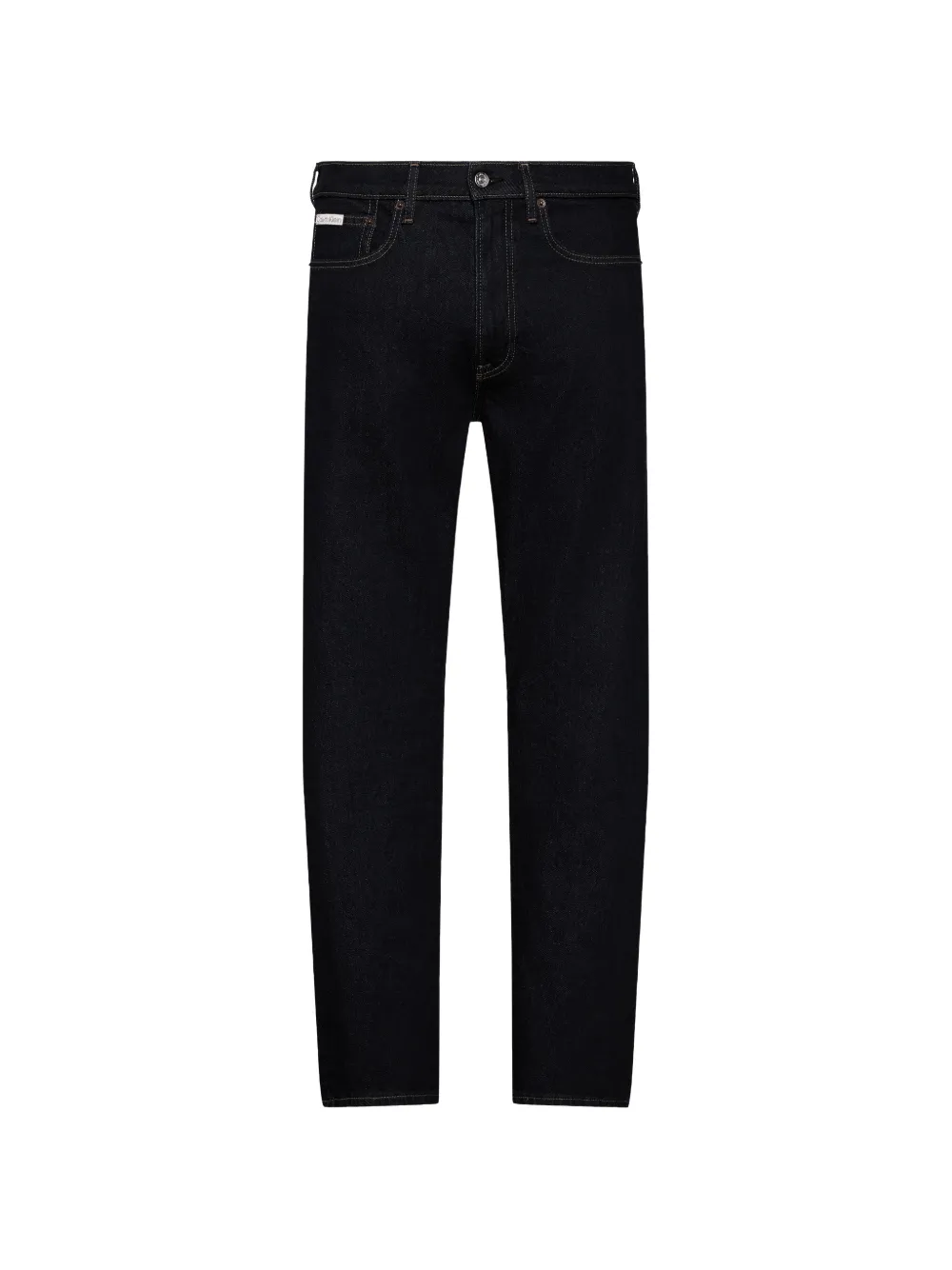 Calvin Klein logo-patch straight leg jeans - Blu