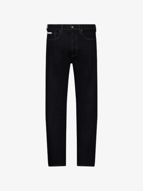 Calvin Klein logo-patch straight leg jeans