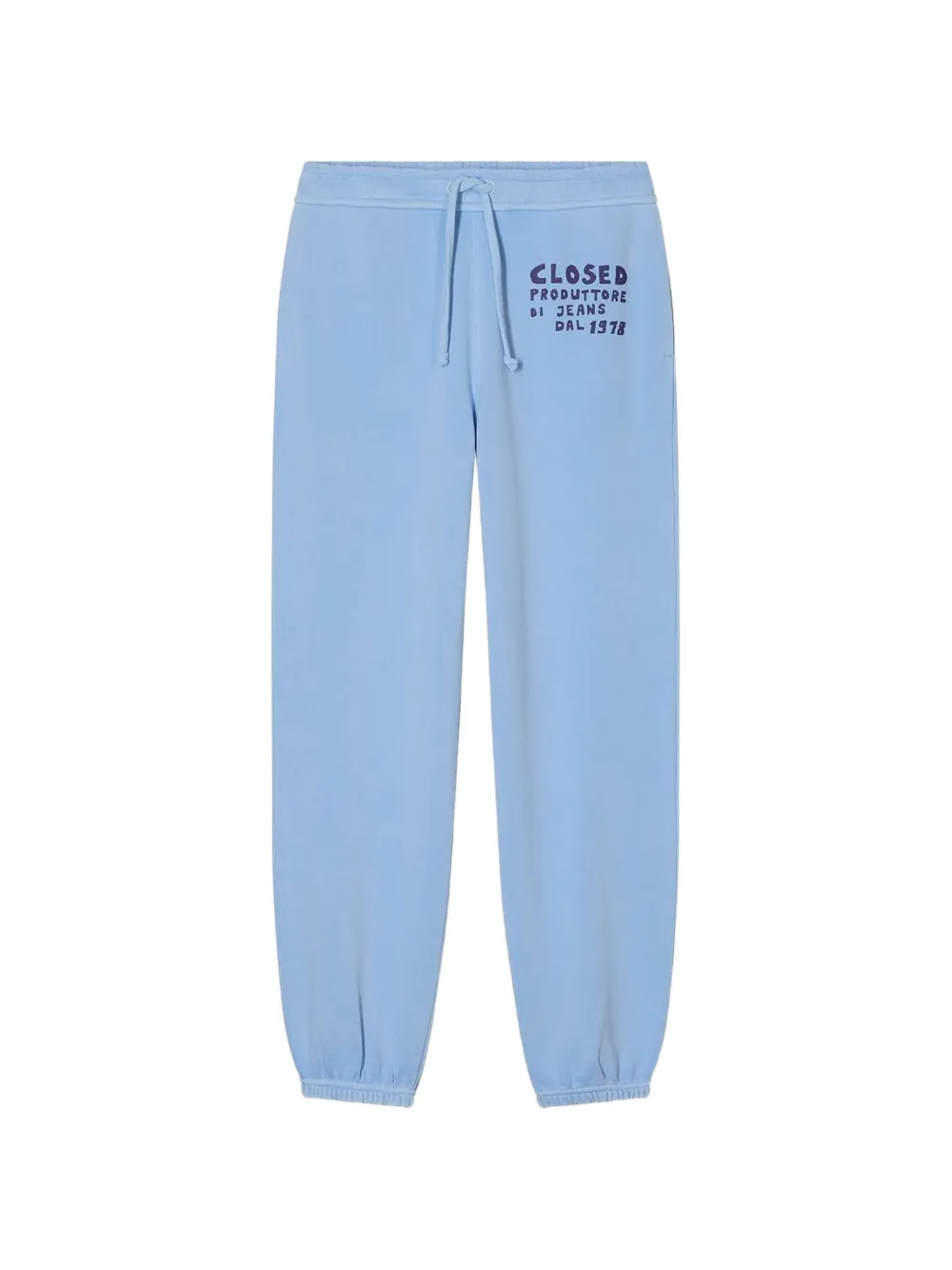Closed drawstring track pants - Blu