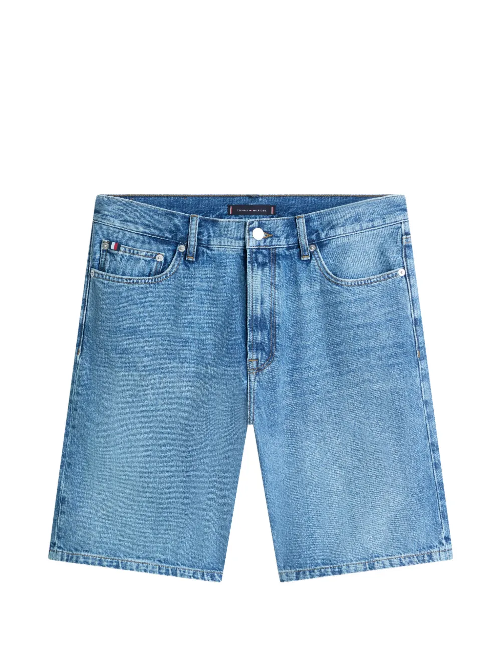 Tommy Hilfiger faded-effect denim shorts - Blu