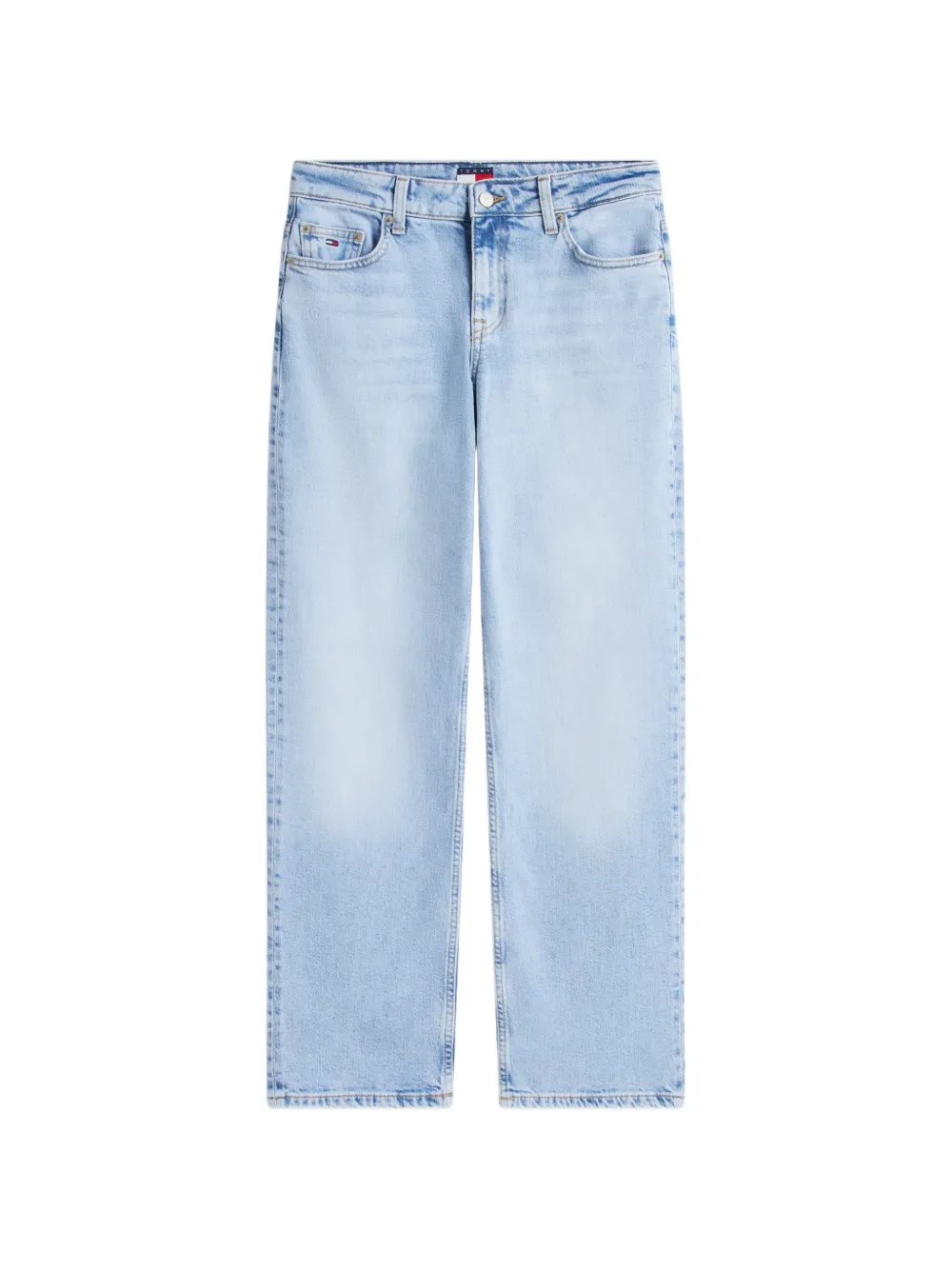 Tommy Jeans logo-patch straight-leg jeans - Blu