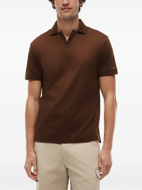 Tommy Hilfiger Poloshirt mit geripptem Saum