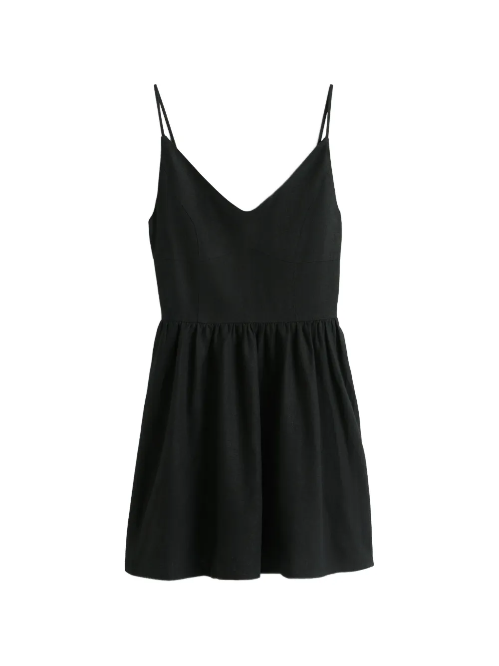 Tommy Jeans smocked-back flared mini dress - Nero