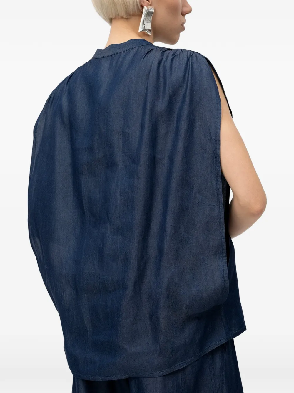 DARKPARK Tracy mouwloze blouse Blauw