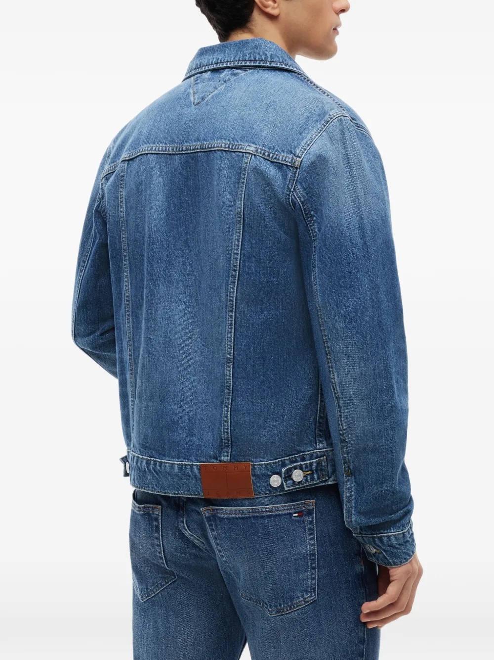 Tommy Jeans Ryan denim jack met logopatch Blauw