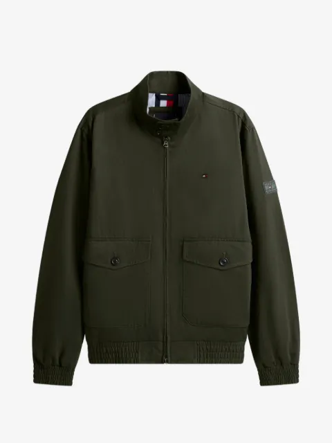 Tommy Hilfiger chaqueta con cremallera y parche del logo