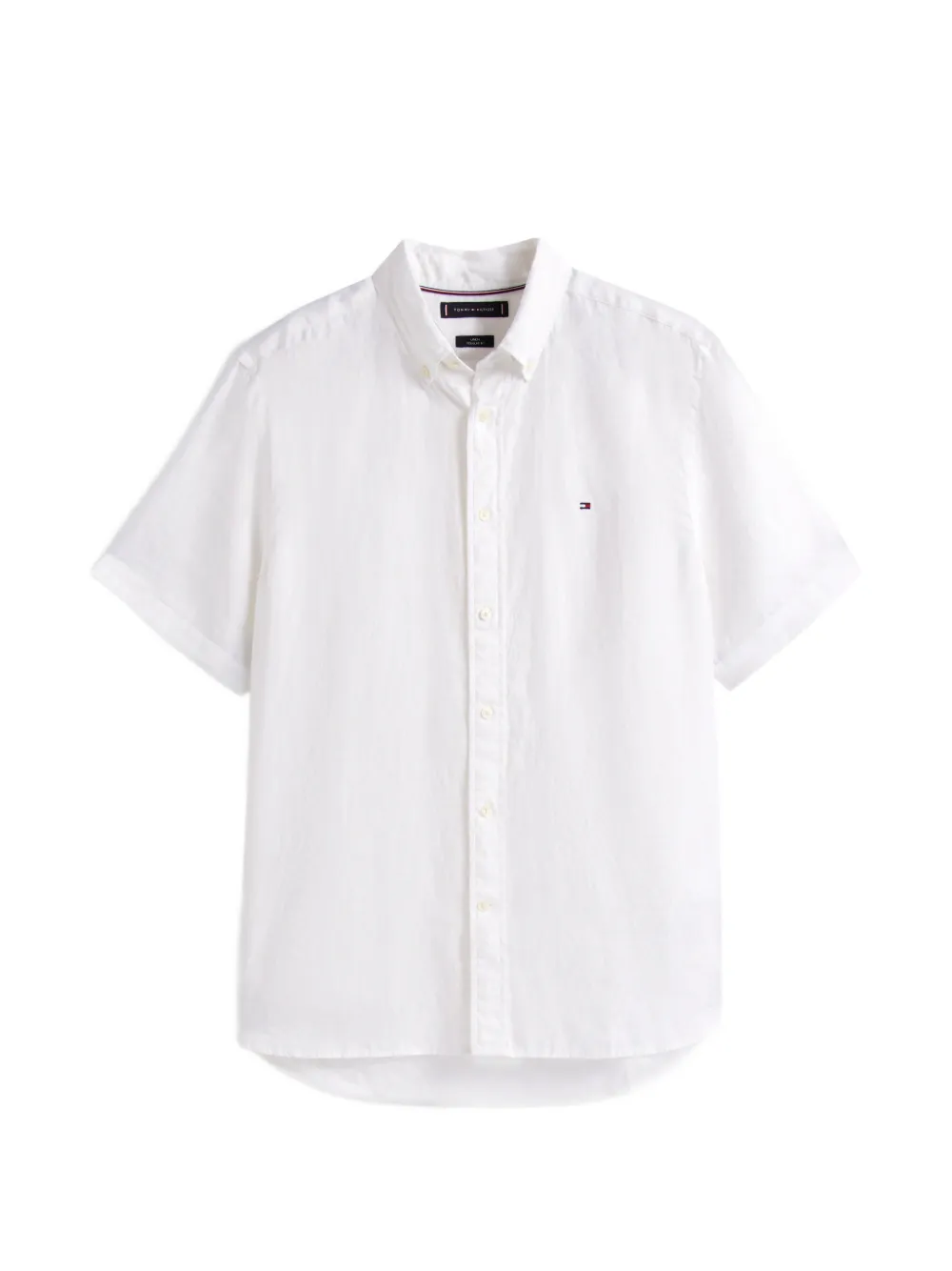 Tommy Hilfiger short-sleeve linen shirt - Bianco