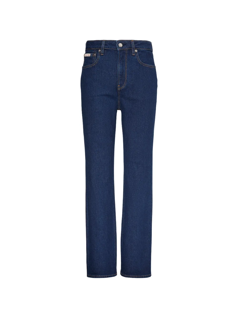 Calvin Klein logo-patch straight-leg jeans - Blu