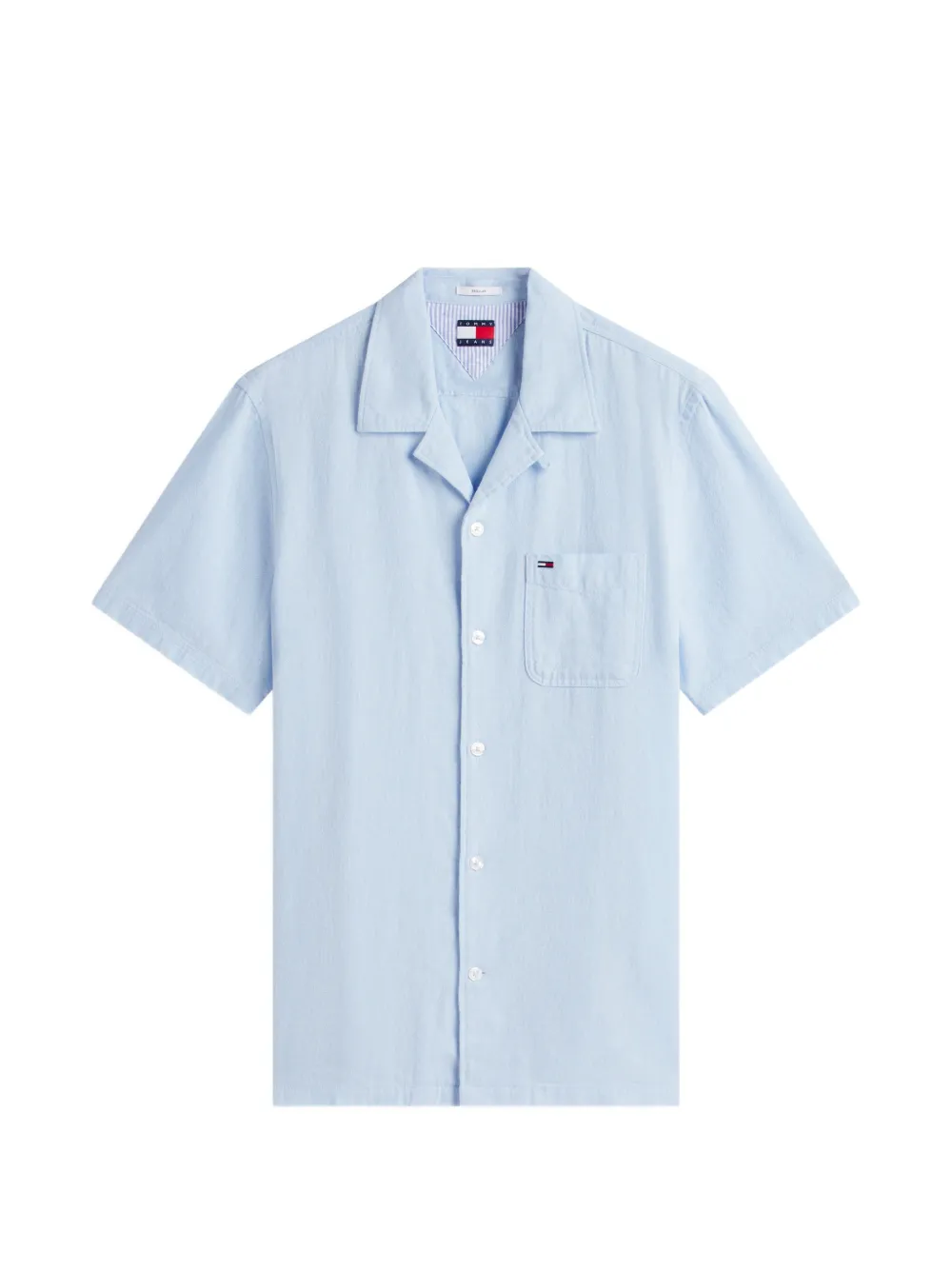 Tommy Hilfiger short-sleeve camp-collar shirt - Blu