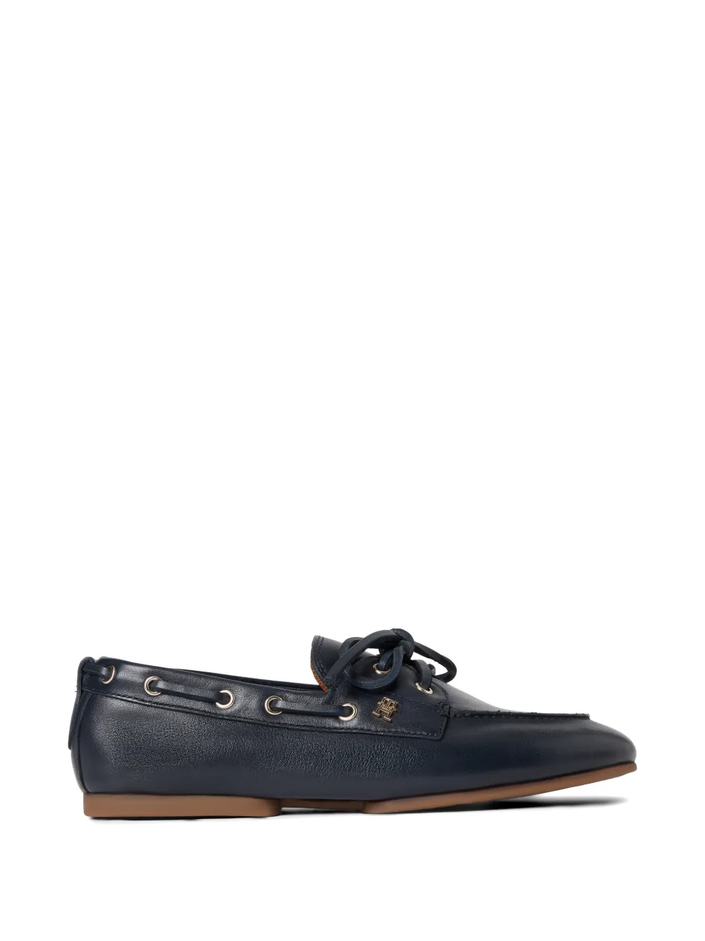 Tommy Hilfiger lace-up monogram boat shoes - Blau