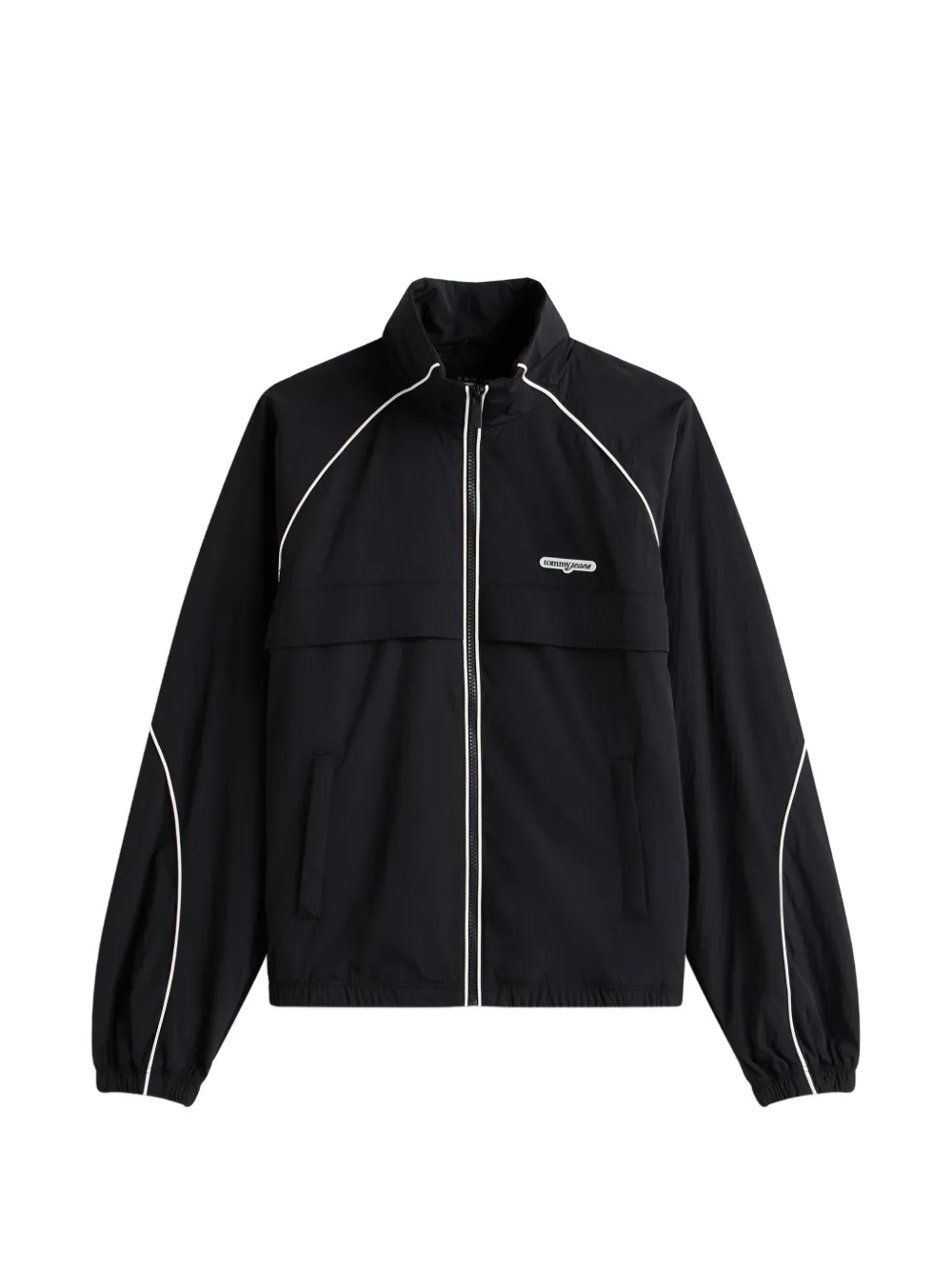 Tommy Hilfiger piped-trim logo-patch jacket - Nero