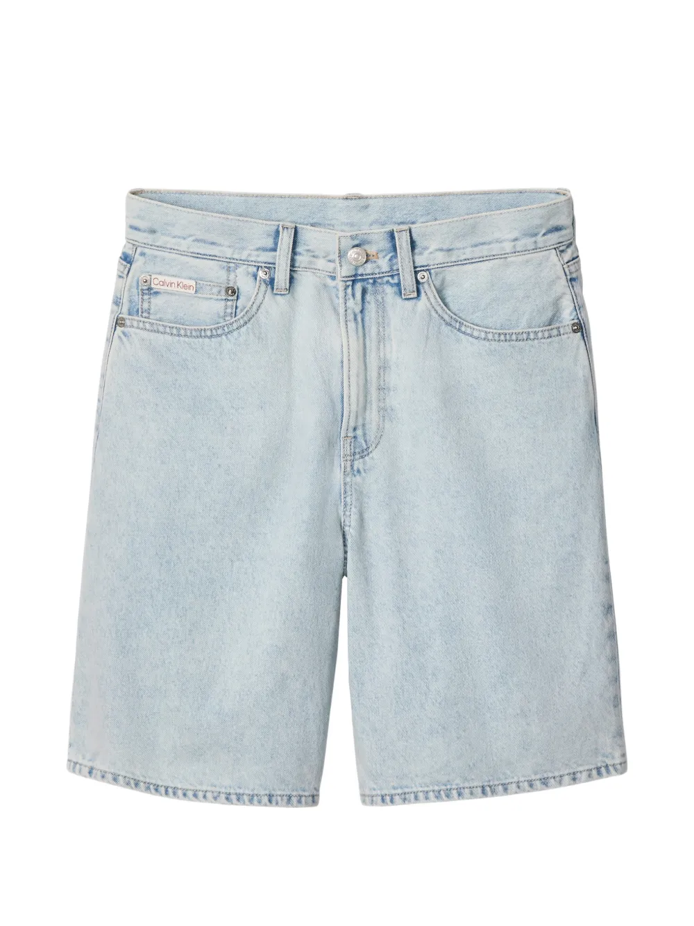 Calvin Klein acid-wash denim shorts - Blu