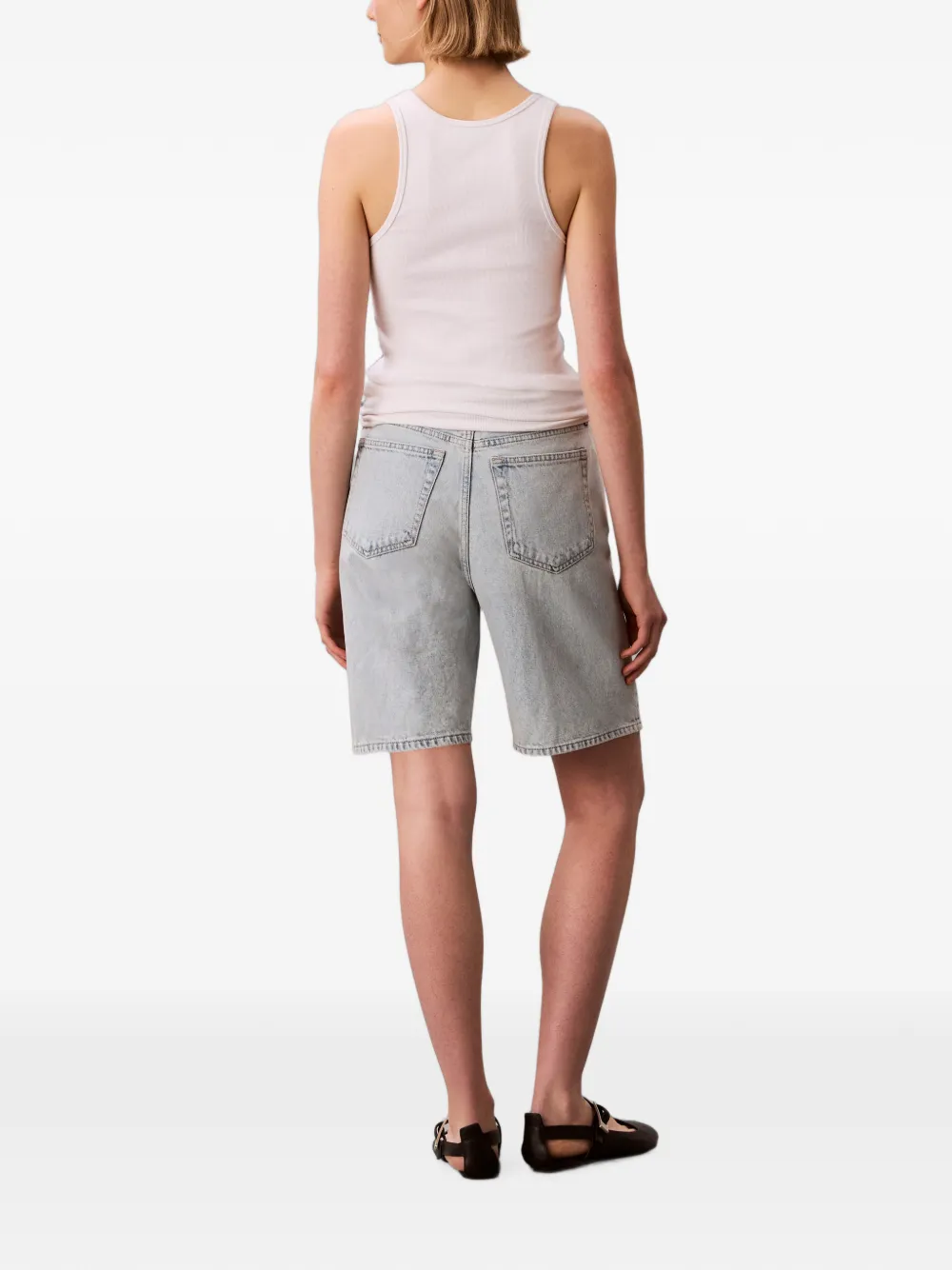  Calvin Klein Acid-wash Denim Shorts - Azul 